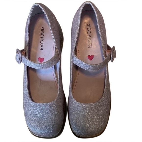 Steve Madden Pink Silver Platform Mary Janes - Picture 1 of 11